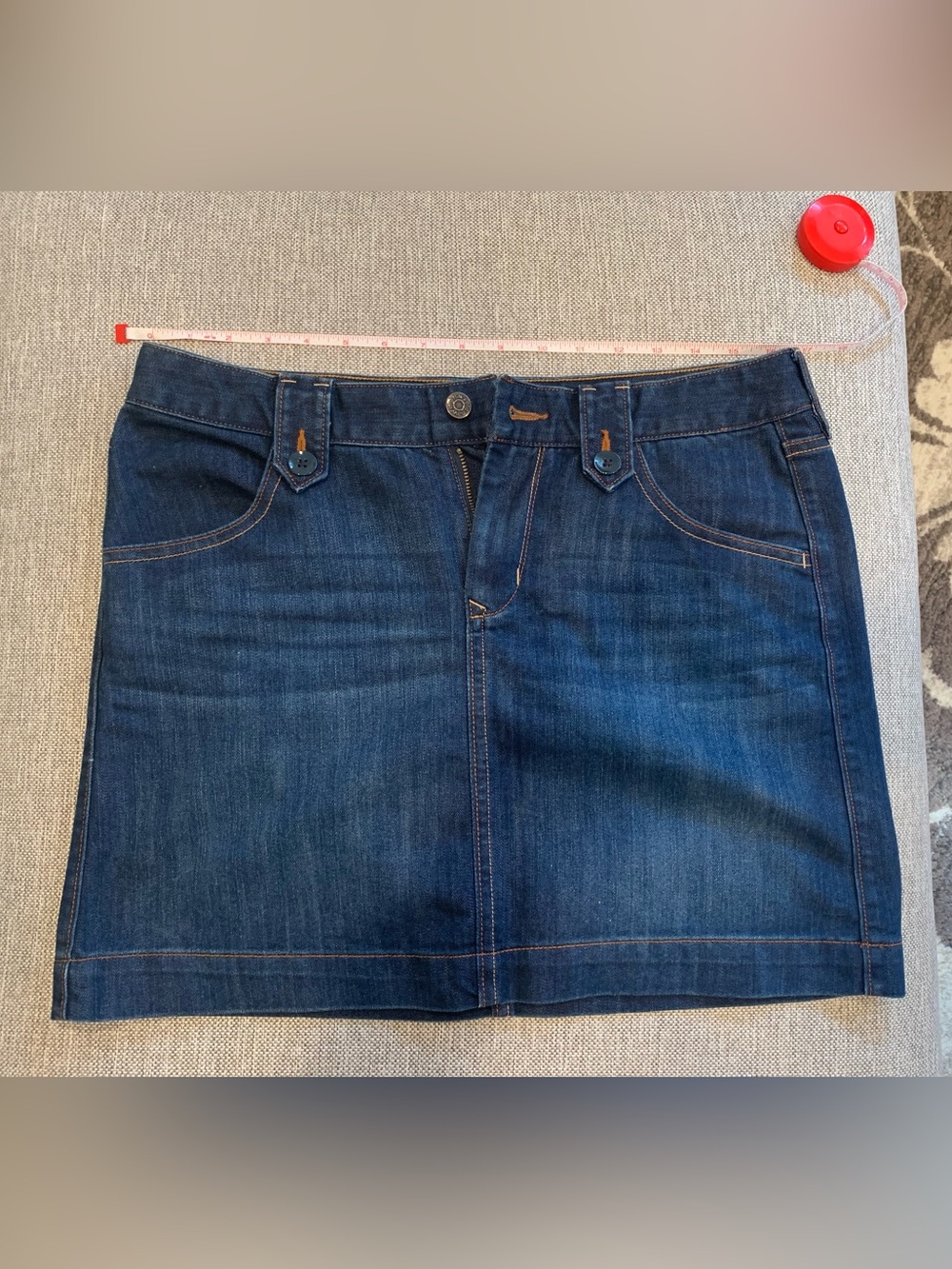 Old Navy Denim Mini Skirt in Dark Blue Size 8